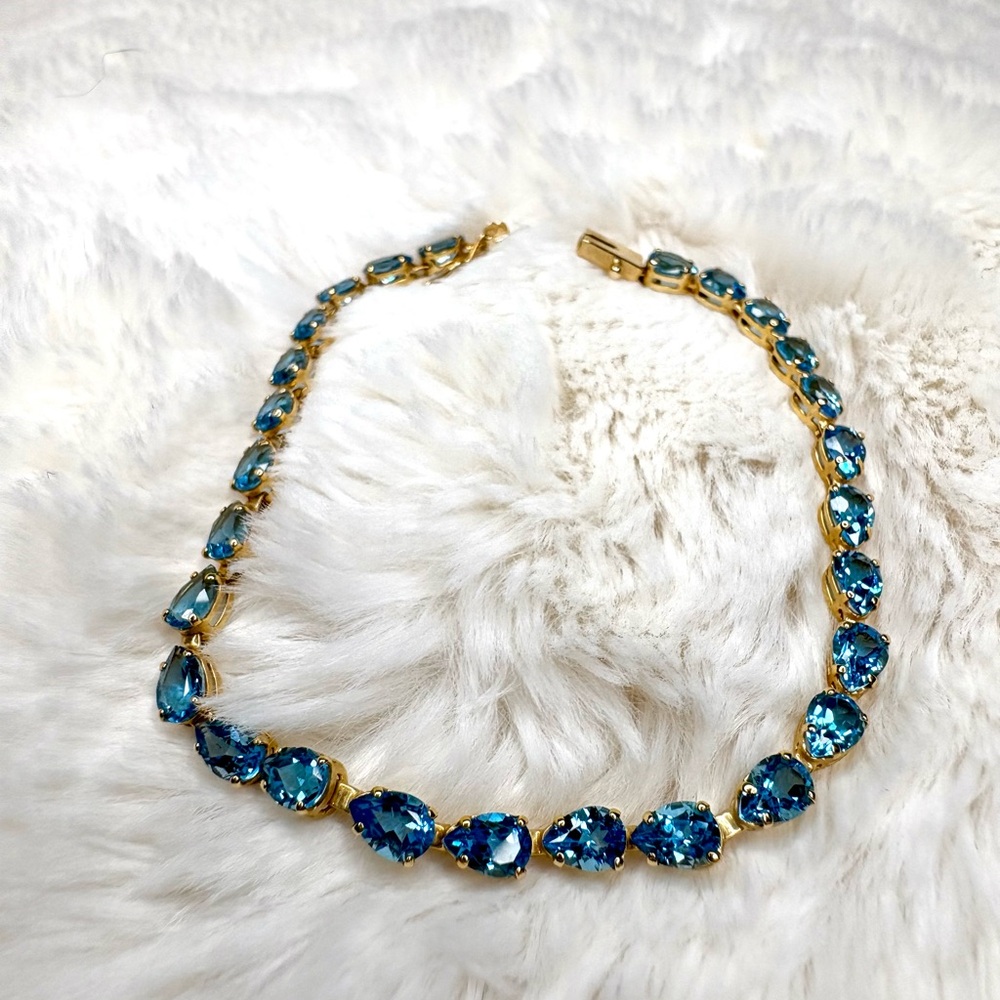 Vintage Blue Topaz Tennis bracelet